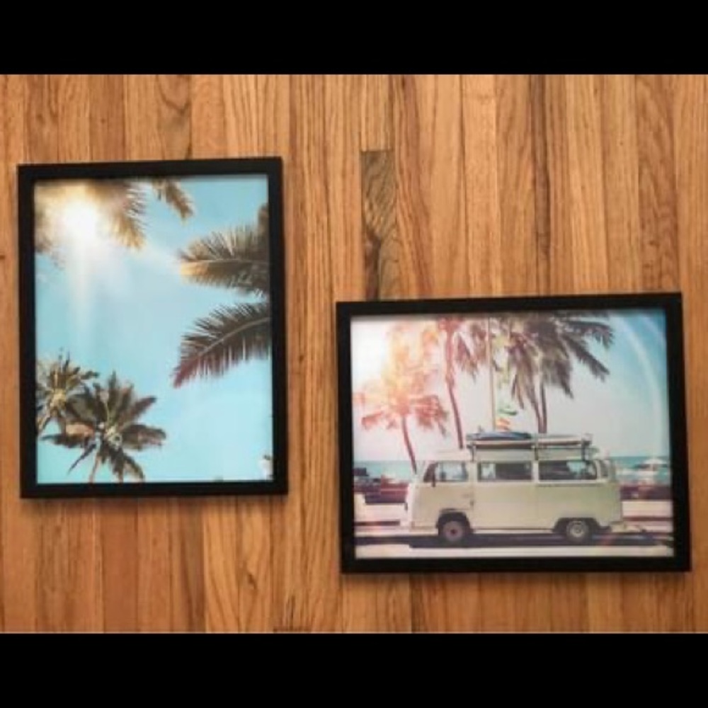 Beach Photographs, mounted and framed